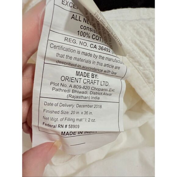 Southern living standard pillow Sham HEIRLOOM PIQUE white- Quilted.Linen - Picture 4 of 6